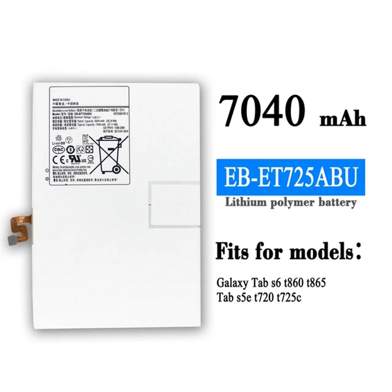 Batterie de remplacement pour tablette Samsung Tab S5e 10,5 Batterie de remplacement pour tablette Samsung Tab S5e 10,5